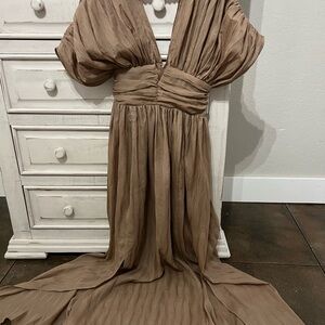 Vici Taupe Maxi Dress